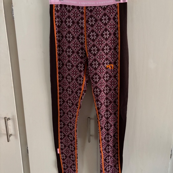 KARI TRAA  Baselayer pants and matching 1/4 zip Hoodie in M (Merino Wool) - Picture 4 of 6